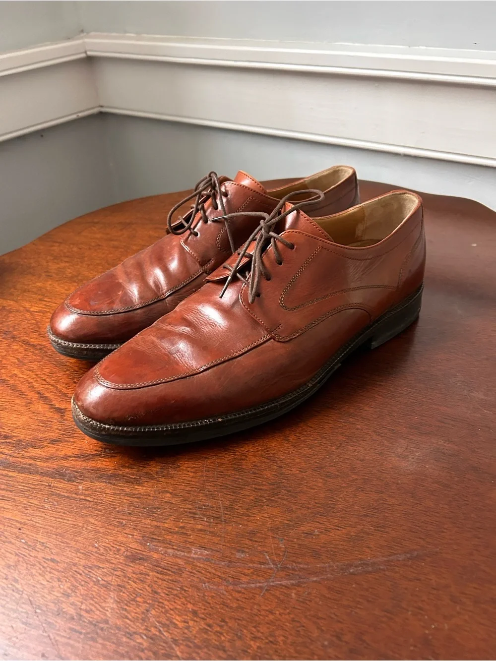 Johnston & Murphy Signature Series Shoes Men's Size 11 M Brown Leather Lace Up